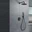 Conjunto de ducha empotrado termostatico Line black gun metal de Imex